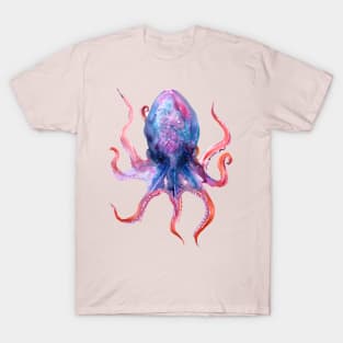 pink blue octopus T-Shirt